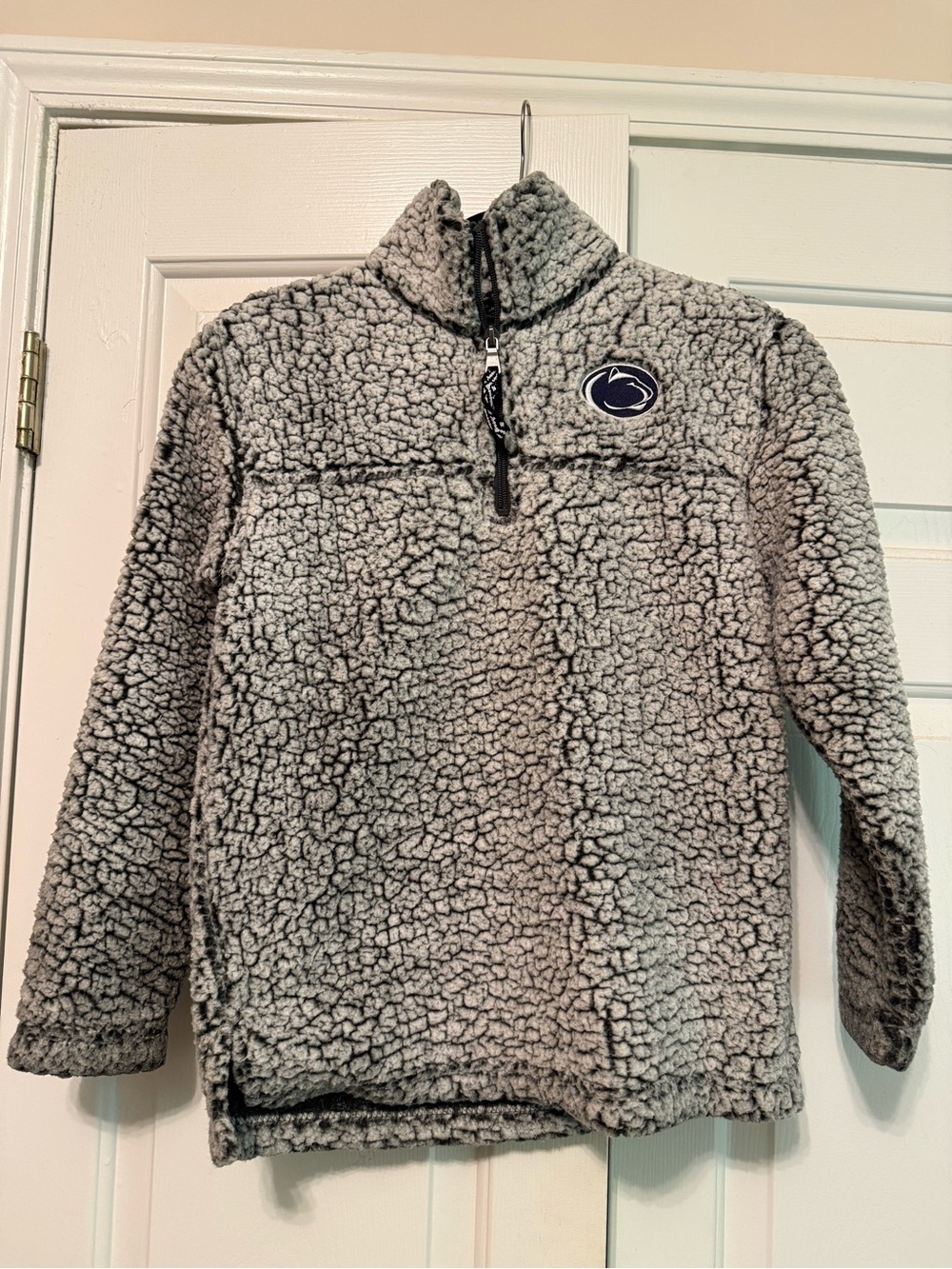 Penn State Youth MediumGray Sherpa Half-Zip Pullover
